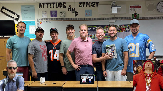 Nine owners behind the draft board on 2022 draft day, two more edited into the corners